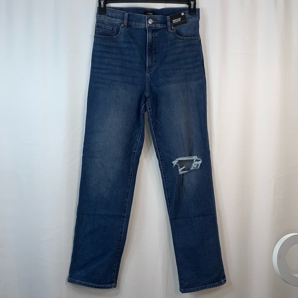 Express Super High Rise Modern Straight Jeans- 8- NWT - Picture 3 of 15